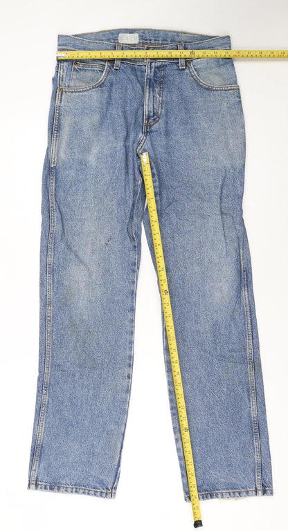 Wrangler Men's Blue Regular Fit Straight Leg Jeans W30 L32