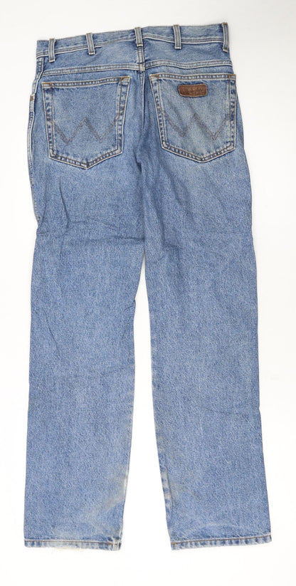Wrangler Men's Blue Regular Fit Straight Leg Jeans W30 L32