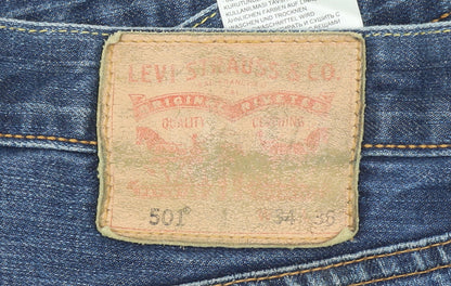 Levi's 501 Men's Blue Straight Leg Jeans 34W x 36L Denim Classic