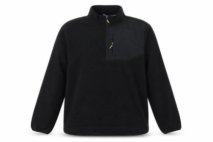 Starter Mens Black 2XL Fleece Pullover 1/4 Zip Sweatshirt