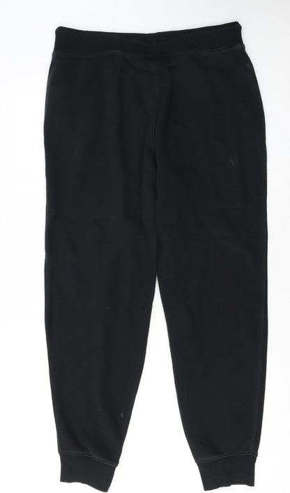 FILA Men's Black Jogger Trousers Size M Cotton Blend Fleece