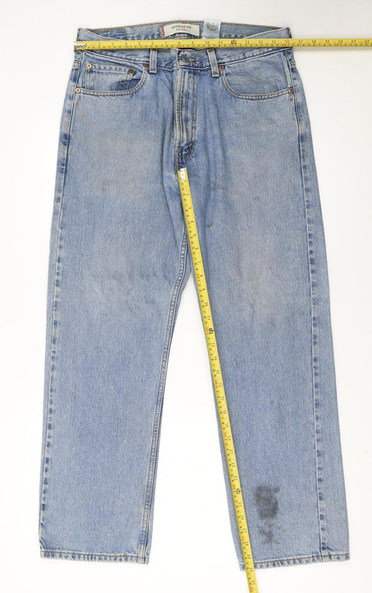 Levi's 505 Men's Blue Regular Fit Straight Denim Jeans W34 L30