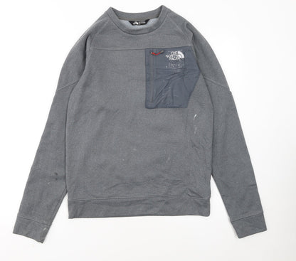 The North Face Men's Grey Pullover Sweatshirt S Outdoor Fleece
