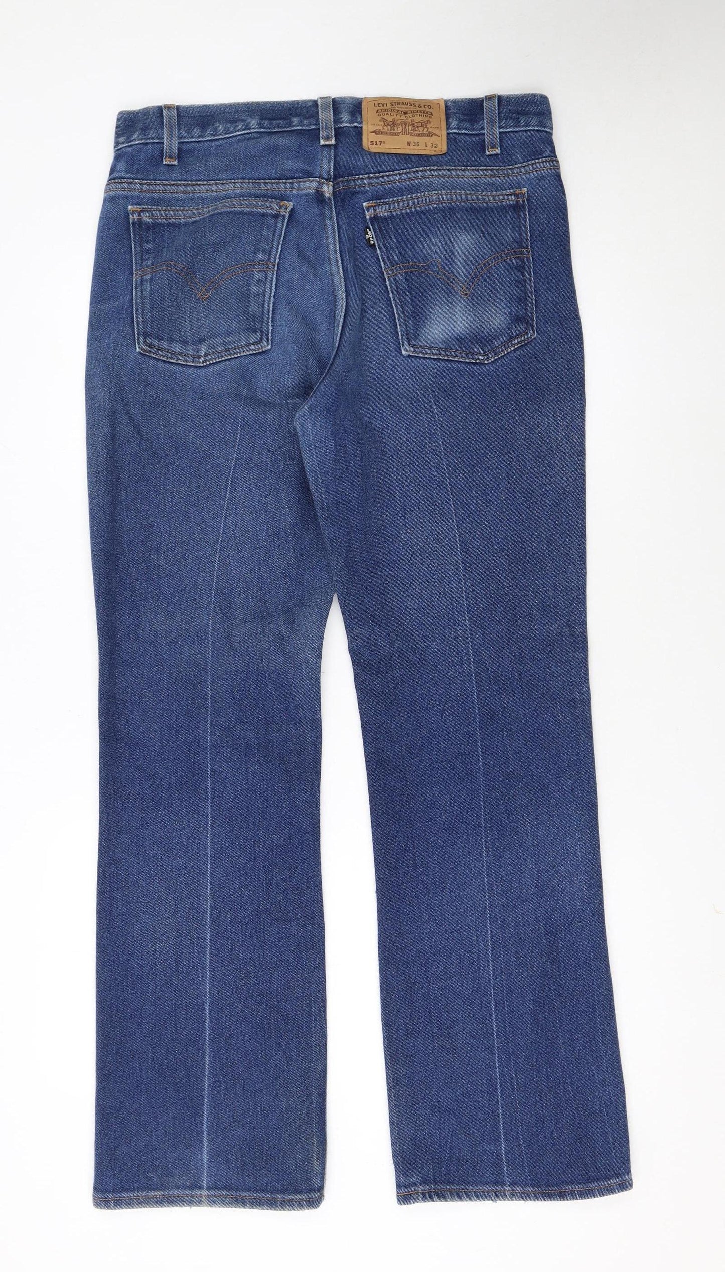 Levi Strauss 517 Men Blue Bootcut Jeans W36 L32 Denim