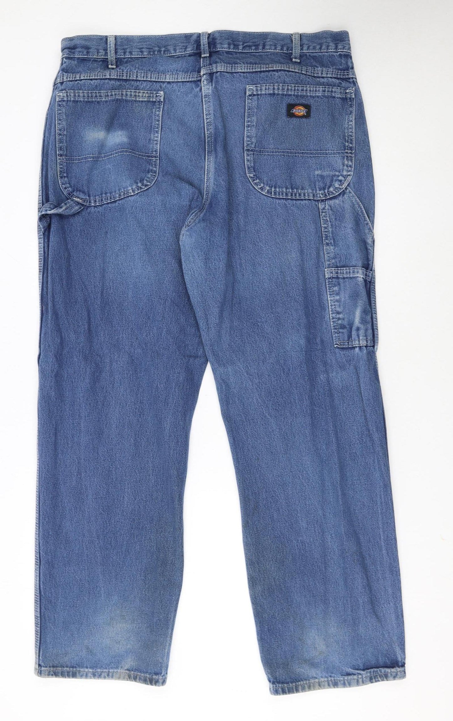 Dickies Men's Blue Relaxed Fit Straight Leg Denim Jeans 38x30