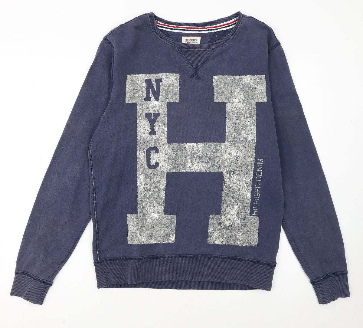 Tommy Hilfiger Men’s Blue NYC Graphic Pullover Sweatshirt Size S