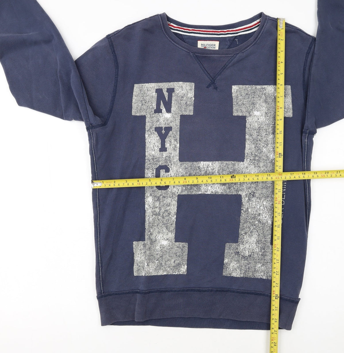 Tommy Hilfiger Men’s Blue NYC Graphic Pullover Sweatshirt Size S