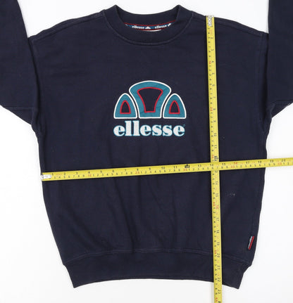 Ellesse Boys Blue L Pullover Fleece Sweatshirt with Logo