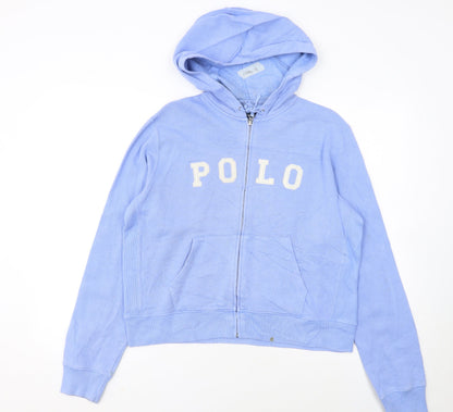 Ralph Lauren Sport Women's Blue Full Zip Hoodie Size L