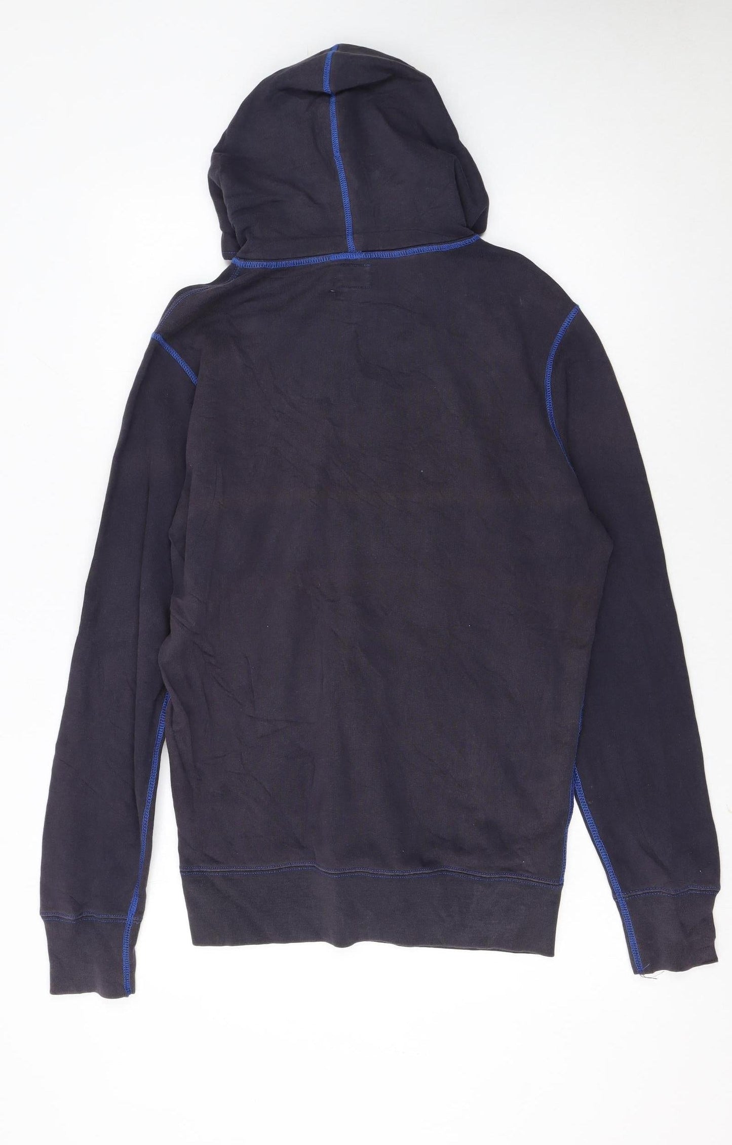 Diesel Womens Black Hoodie Small Pullover Graphic Print Casual
