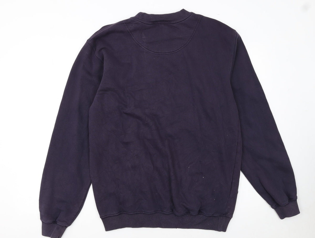 Puma Men's Blue Crew Neck Logo Sweatshirt M Regular Fit