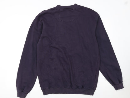 Puma Men's Blue Crew Neck Logo Sweatshirt M Regular Fit