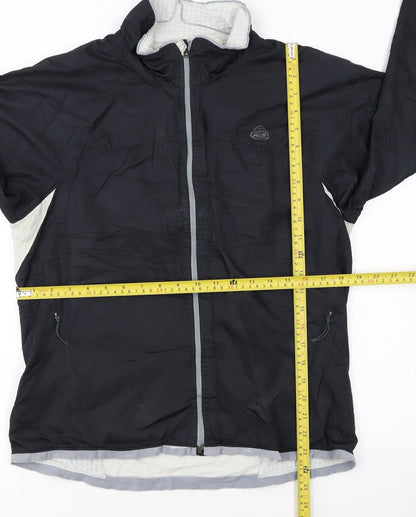 Nike ACG Womens Black Windbreaker Jacket Size 14 Lightweight Full Zip