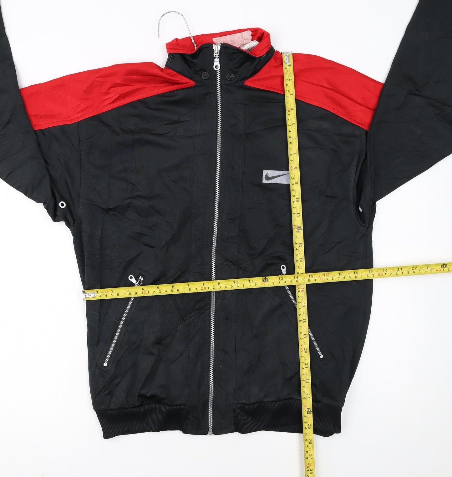 Nike Men's Black Red Reflective Track Jacket Size S Polyester