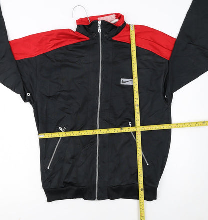 Nike Men's Black Red Reflective Track Jacket Size S Polyester