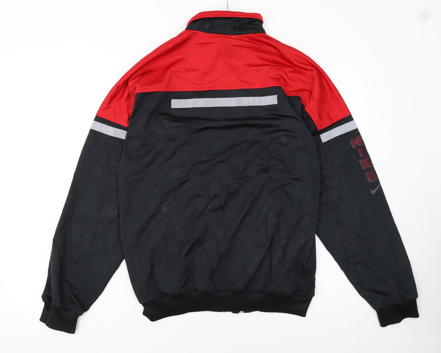 Nike Men's Black Red Reflective Track Jacket Size S Polyester