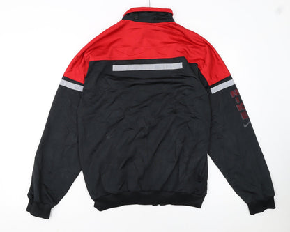 Nike Men's Black Red Reflective Track Jacket Size S Polyester