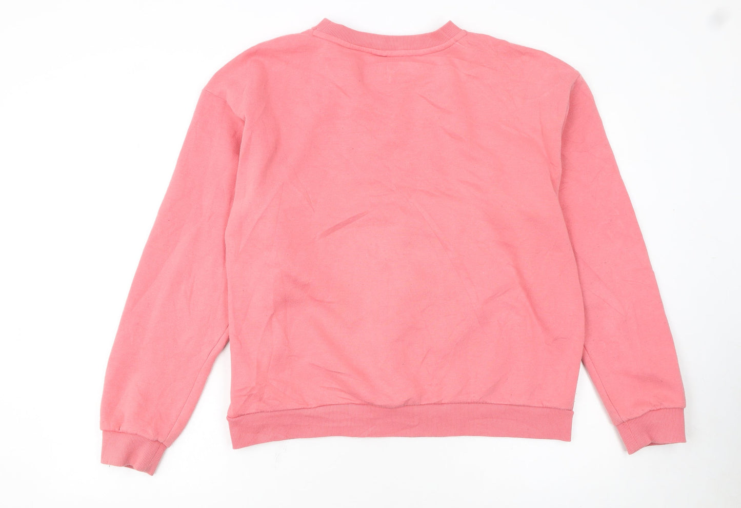 FILA Womens Pink Logo Crew Neck Pullover Sweatshirt M