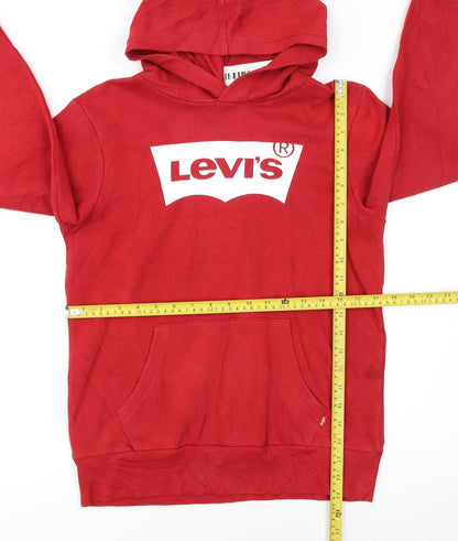 Levi's Boys Red Pullover Hoodie 14 Years Graphic Logo Sweatshirt