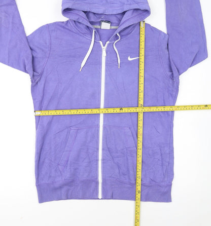 Nike Women's Purple Full Zip Hoodie Size L with Logo
