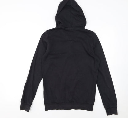 Adidas Girls Black Full Zip Hoodie 14-15 Years Sports Fleece Sweatshirt
