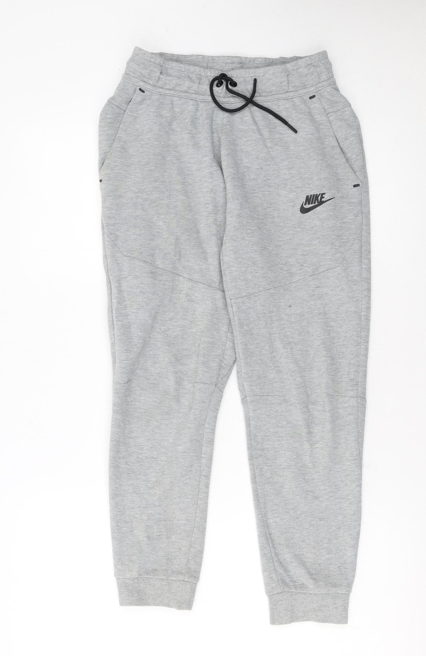 Nike Boys Grey Jogger Trousers Size 12 Years Elastic Waist Fleece Bottoms