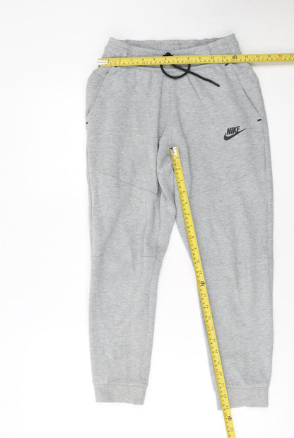 Nike Boys Grey Jogger Trousers Size 12 Years Elastic Waist Fleece Bottoms