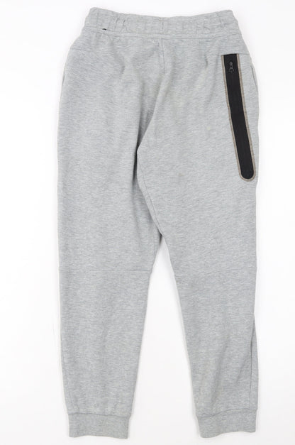 Nike Boys Grey Jogger Trousers Size 12 Years Elastic Waist Fleece Bottoms