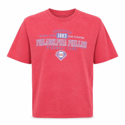 Majestic Men's Red Philadelphia Phillies Graphic T-Shirt Size L