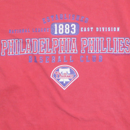 Majestic Men's Red Philadelphia Phillies Graphic T-Shirt Size L