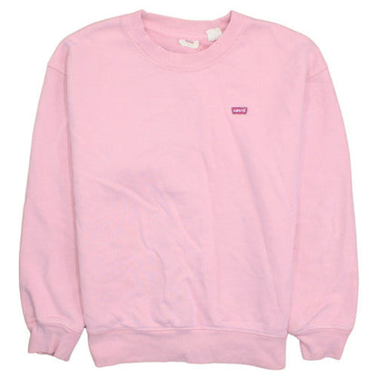 Levi's Women Pink Crew Neck Pullover Sweatshirt XS Cotton Blend