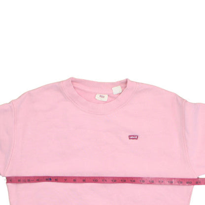 Levi's Women Pink Crew Neck Pullover Sweatshirt XS Cotton Blend