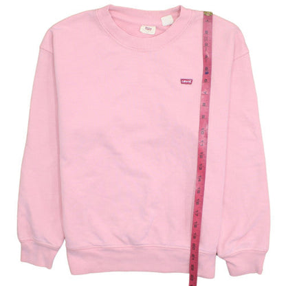 Levi's Women Pink Crew Neck Pullover Sweatshirt XS Cotton Blend