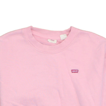 Levi's Women Pink Crew Neck Pullover Sweatshirt XS Cotton Blend