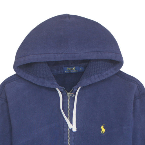 Polo Ralph Lauren Men's Blue Full Zip Hoodie L Cotton Fleece