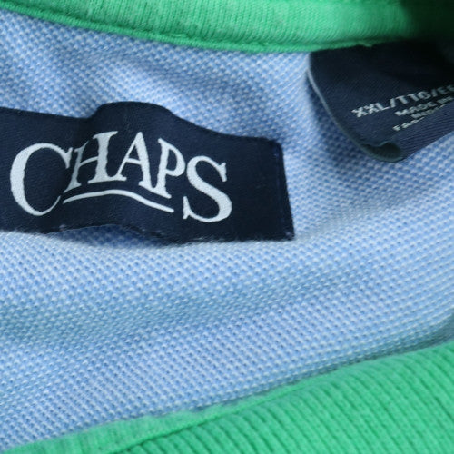 Chaps Men's Green 2XL Cotton Short Sleeve Polo Shirt
