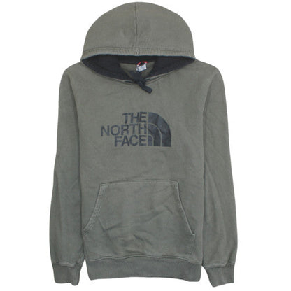 The North Face Mens Green Pullover Hoodie Medium Cotton Logo