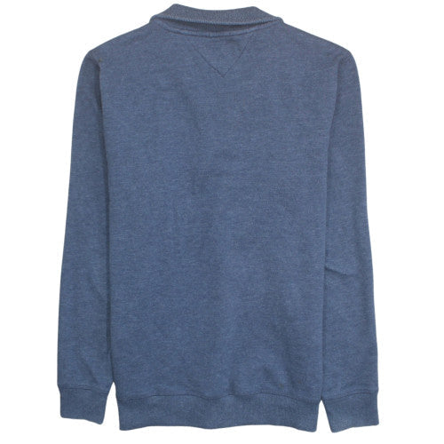 Tommy Jeans Men’s Blue 1/4 Zip Pullover Sweatshirt M Regular Fit