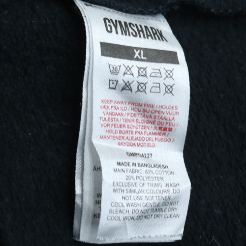 Gymshark Men's Black Pullover Hoodie XL Fleece Sweatshirt