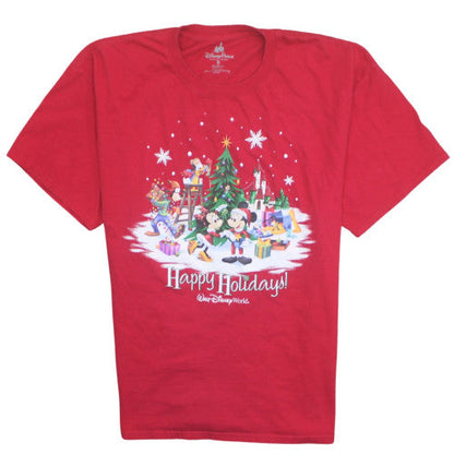 Disney Parks Men’s Red XL Christmas Mickey & Friends T-Shirt