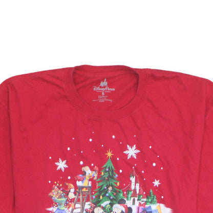 Disney Parks Men’s Red XL Christmas Mickey & Friends T-Shirt
