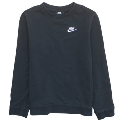 Nike Boys Black XL Pullover Fleece Sweatshirt Crew Neck Logo Jumper