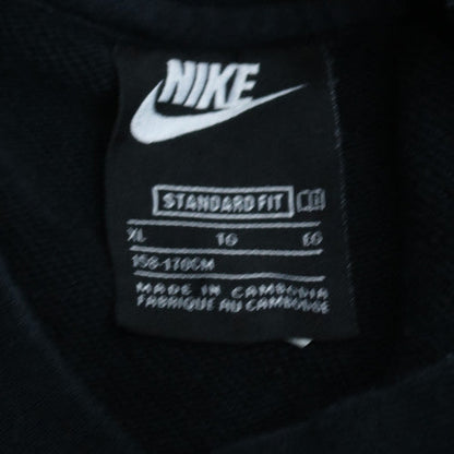 Nike Boys Black XL Pullover Fleece Sweatshirt Crew Neck Logo Jumper