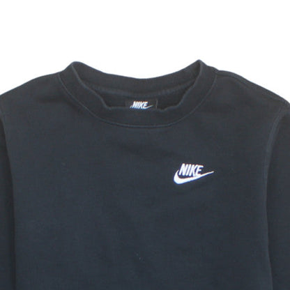 Nike Boys Black XL Pullover Fleece Sweatshirt Crew Neck Logo Jumper