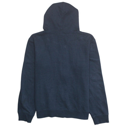 FILA Womens Navy Full Zip Hoodie Medium Cotton Blend Sweatshirt