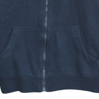 FILA Womens Navy Full Zip Hoodie Medium Cotton Blend Sweatshirt