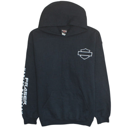 Harley-Davidson Men's Black Pullover Hoodie L Motorcycle Graphic