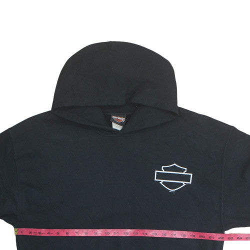 Harley-Davidson Men's Black Pullover Hoodie L Motorcycle Graphic