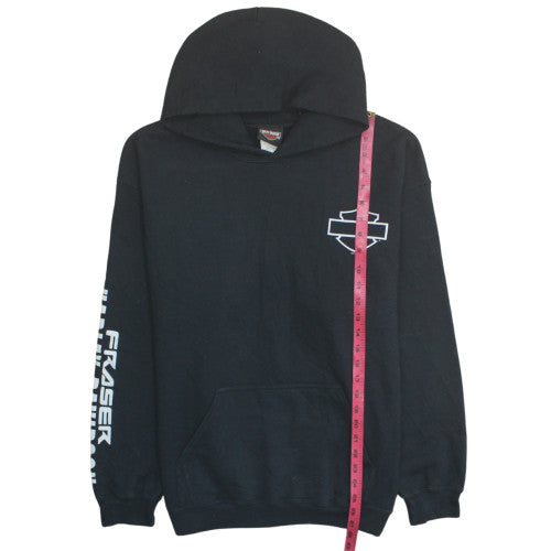 Harley-Davidson Men's Black Pullover Hoodie L Motorcycle Graphic