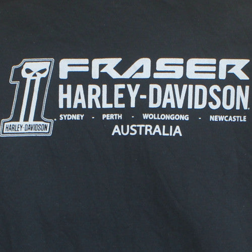 Harley-Davidson Men's Black Pullover Hoodie L Motorcycle Graphic